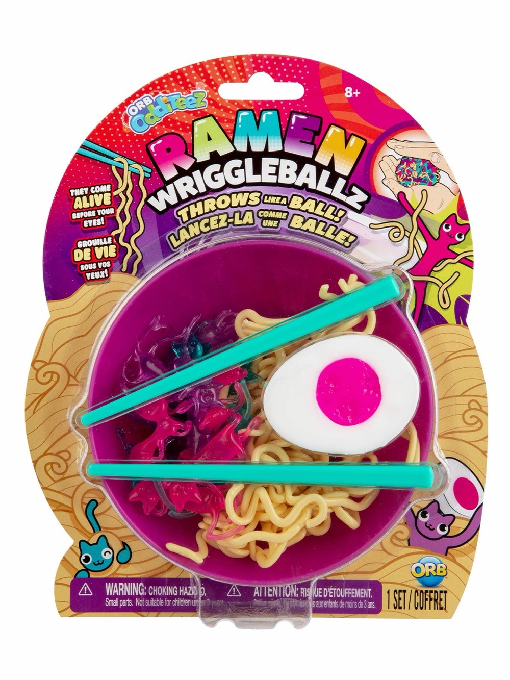 Ramen Wriggle Ballz by ORB Odditeez NEW! Toy